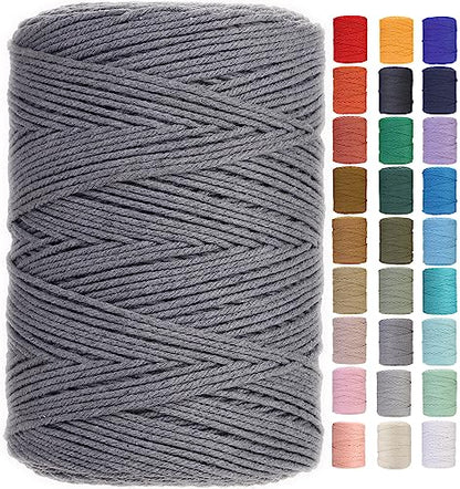 Cotton Macrame Cord 3mm x 546yards Natural Colored Macrame Supplies