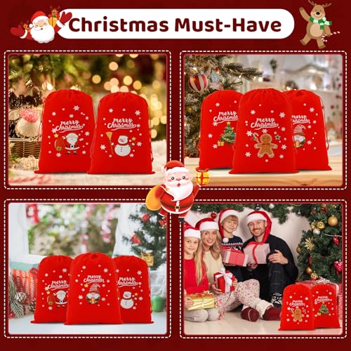 Coth Christmas Drawstring Gift Bags Bulk (27.2668 Ounce)