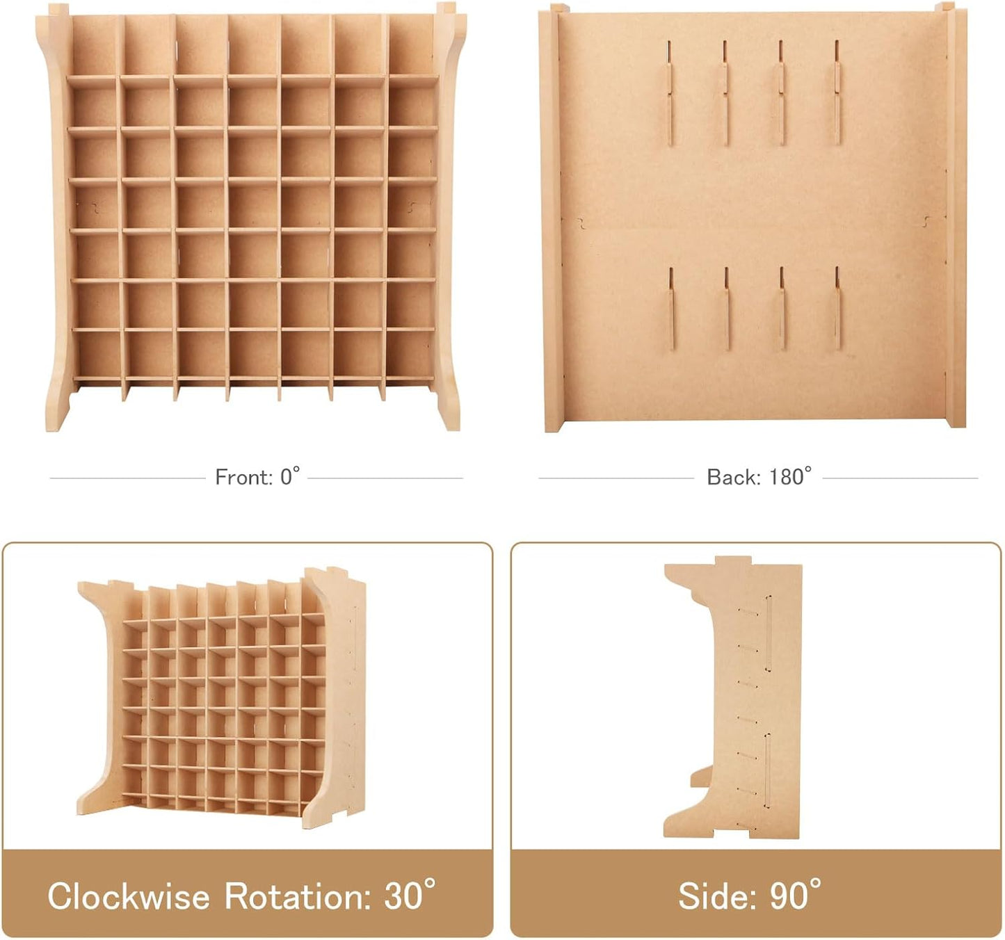 Paint Rack Organizer with 49 Holes Suitable for 10ml TAMIYA/10ml MR HOBBY/18ml MR HOBBY, Model Tool Storage with MDF Material, Craft Paint Holder Rack GK13