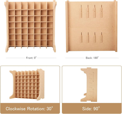 Paint Rack Organizer with 49 Holes Suitable for 10ml TAMIYA/10ml MR HOBBY/18ml MR HOBBY, Model Tool Storage with MDF Material, Craft Paint Holder Rack GK13
