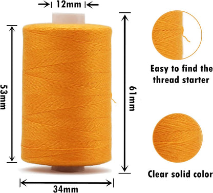 Simthread All Purposes Sewing Thread, 10 Spool Assorted Macaron Series 1000 Yards Each Bobbin Polyester Thread for Sewing, Handy Polyester Sewing Threads for Sewing Machine - (Macaron Color Series)