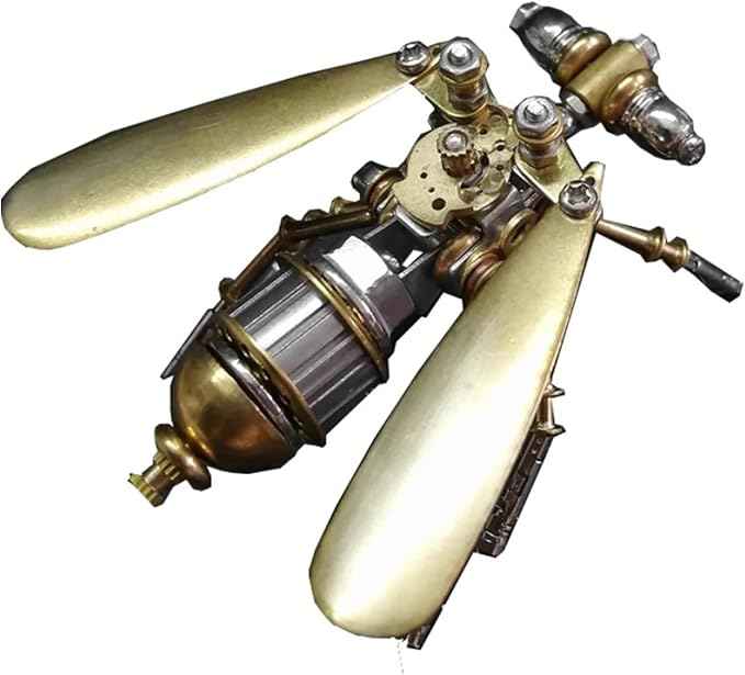 3D Steampunk Metal Fruit Fly Model Kit – DIY Mechanical Brass Insect Puzzle for Adults, Retro Collectible Assembly Craft, Unique Home Office Decoration Gift (Fruit Fly)