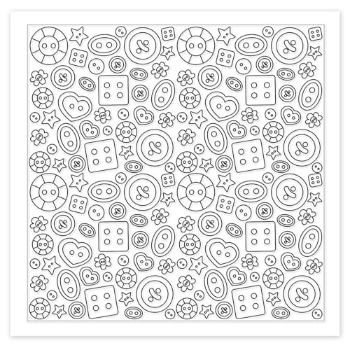 Button Pattern Polymer Clay Texture Sheets Heart Graphic Geometric Silicone Texture Stamp Clay Texture Mat Modeling Pattern Pad Sheets for Jewelry and Earrings Tools