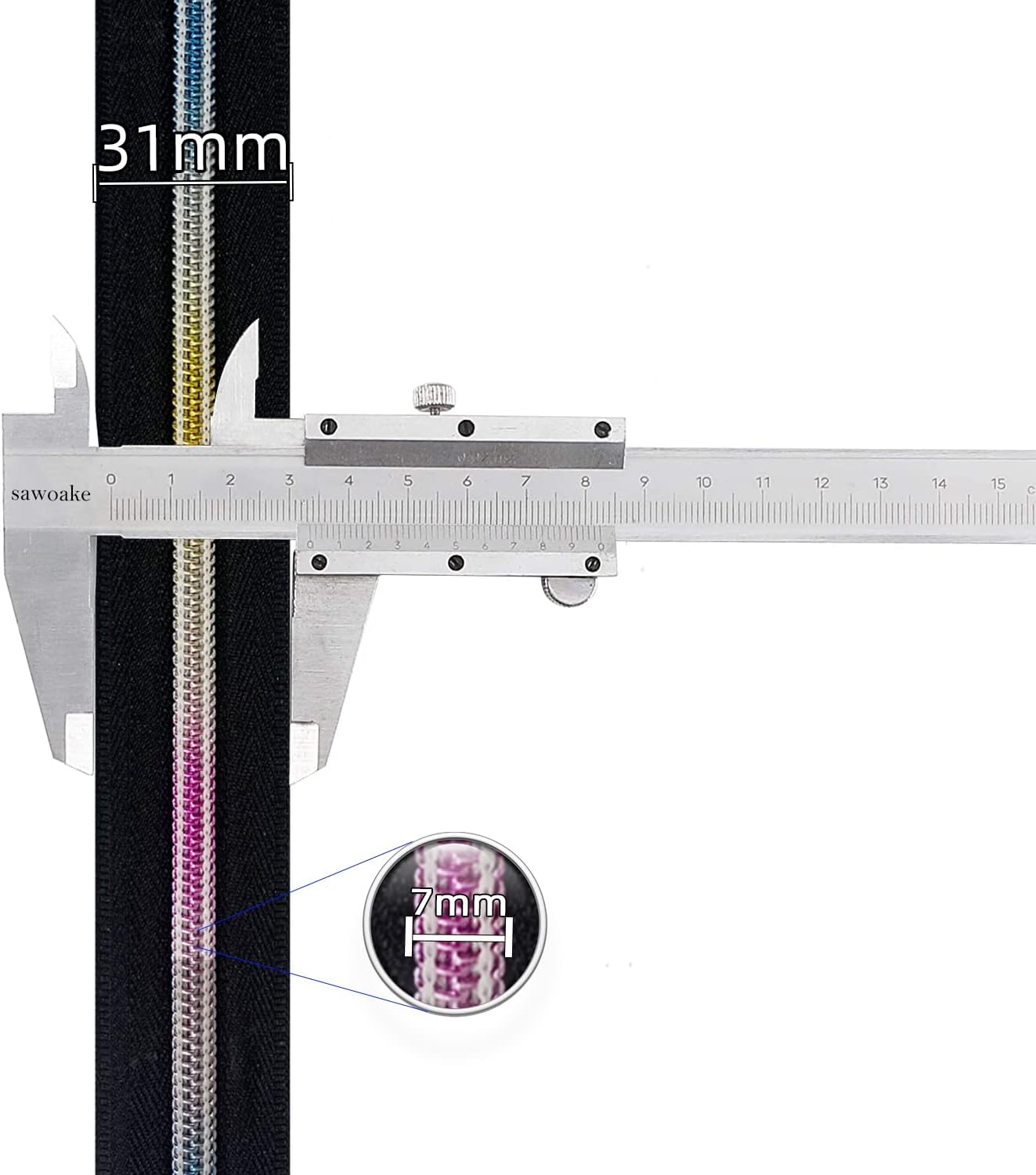 The Yards Pink Nylon Coil Zipper with Silver Teeth - 10 Yards Bulk Replacement Sewing Zipper with 10PCS Sliders for DIY Craft Bags