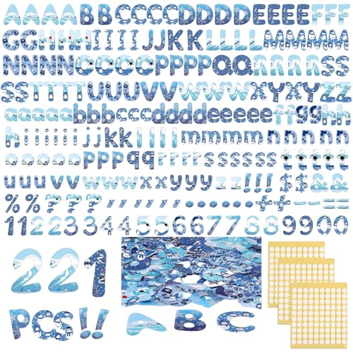 221 Pcs Winter Bulletin Board Letters School Chalkboard (225 Count)