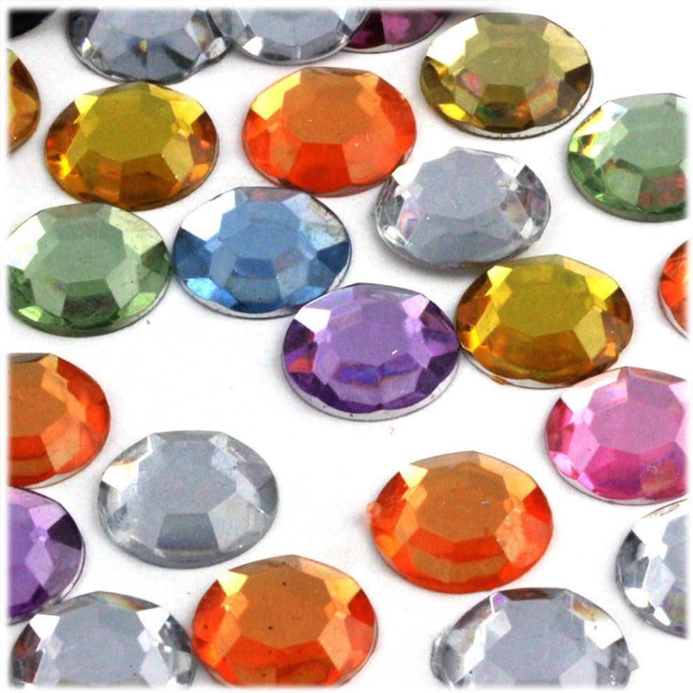 The Crafts Outlet 72pc Rhinestones Round 20mm - Jewel Tone Assortment - Crafty Corner