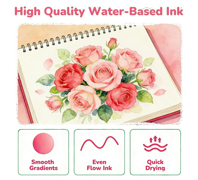 12 Colors Dual Tip Acrylic Paint Markers (12 Count)