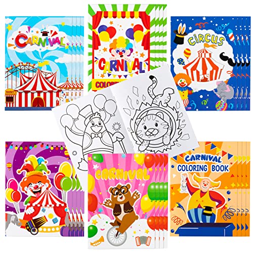 24pcs Carnival Coloring Books for Kids