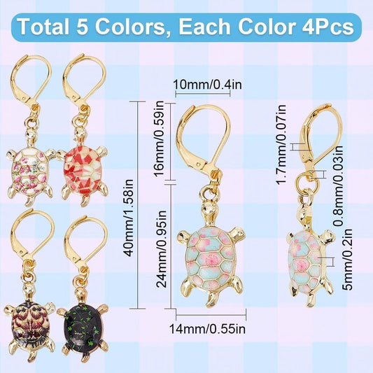 SUNNYCLUE 1 Box 20Pcs Stitch Marker Charms Locking Stitch Marker Metal Clip on Removable Lobster Clasps Leverback Stitch Markers for Knitting Weaving Sewing Needleworks Women DIY Crafts Gift Supplies