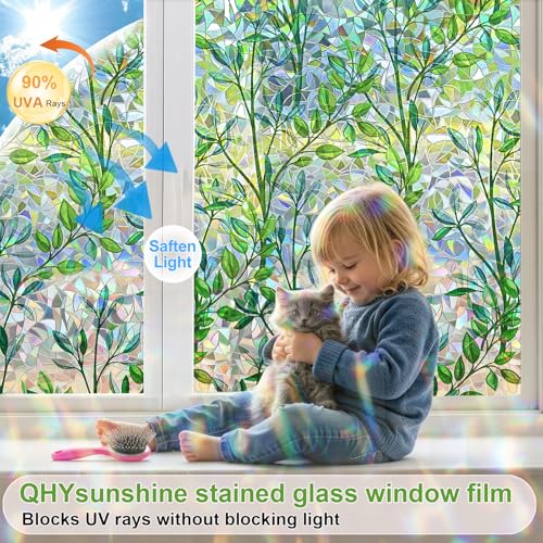Window Privacy Film Stain Glass Window Film Rainbow Window Film Window clings Non