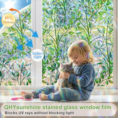 Window Privacy Film Stain Glass Window Film Rainbow Window Film Window clings Non