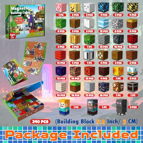 240 PCS Magnetic Blocks
