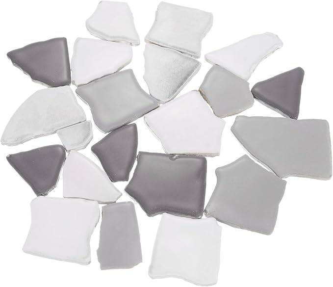 uxcell 500g/1.1LB Irregular Ceramics Mosaic Tiles, 1.3-2 cm Bulk Stained Ceramic Mosaic Pieces Stones Mosaic Kits for DIY Art Craft Projects Home Decor, Mixed Brown