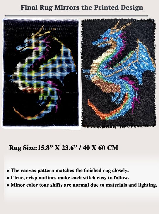Dragon Latch Hook Kit for Adults