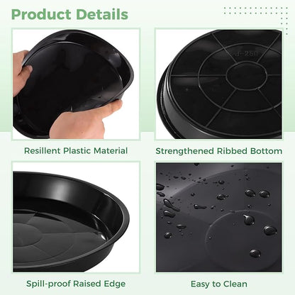 10 Pcs Stepping Stone Molds, Round Concrete Molds, Including 5 Sizes, 8.1-10.8 in, Reusable Plastic Garden Paving DIY Mold for Patio Backyard Lawn Decoration