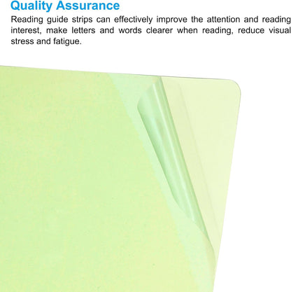 PATIKIL A4 Size Guided Reading Sheet, 5pcs Correction Lighting Gel Filter Colored Overlay Transparent Color Film for Classroom Photo Studio, Light Green