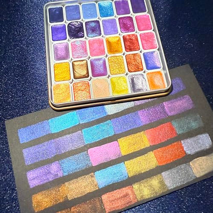 Mini Shifting Metallic Watercolor Paint Set 30 Color