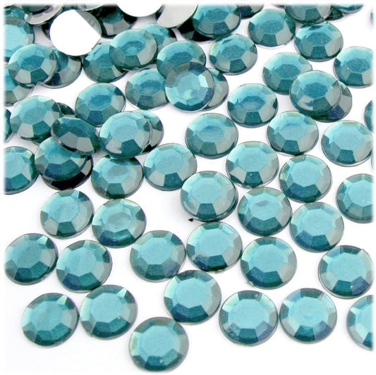 The Crafts Outlet 144pc Rhinestones Round 10mm - Flatback Light Blue LBL - Crafty Corner