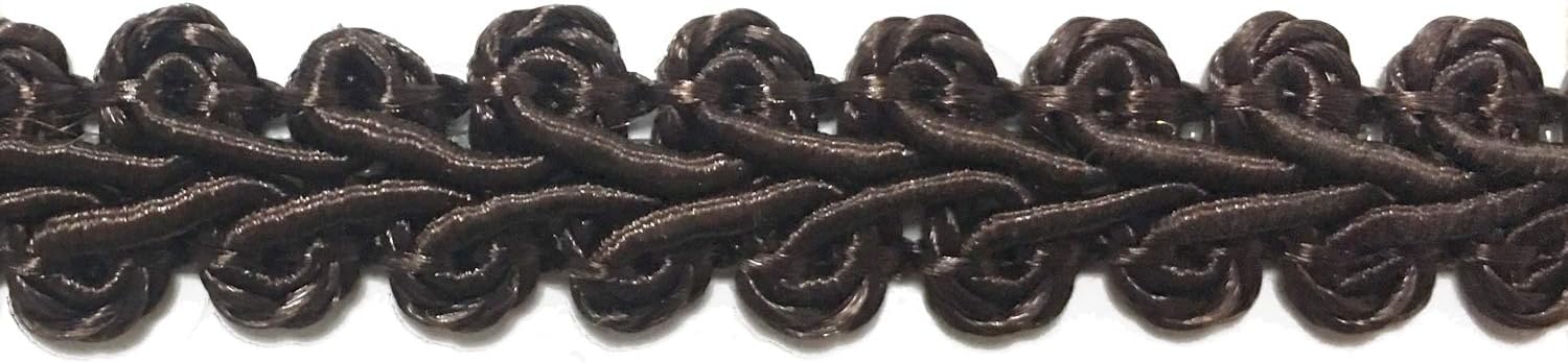 BEL AVENIR Braid Trim 1/2 inch 13.6 Yards French Gimp Basic Sewing Polyester DIY Crafts Costume Home Decorative (Dark Coffee) - Crafty Corner