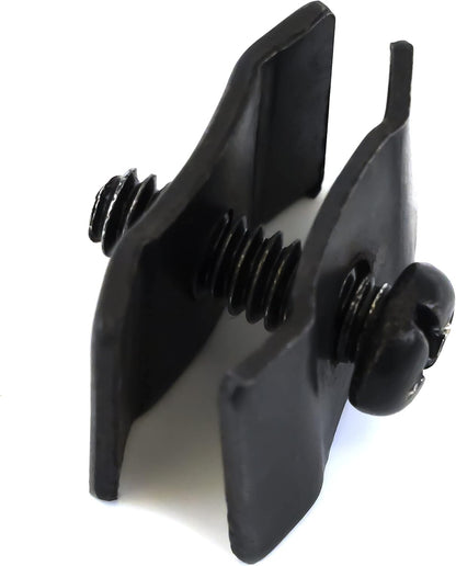 Gridwall Joining Clip Connectors for Grid Panels, Powder-Coated or Chrome Plated Steel (Quantity 10) (10, Black)