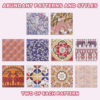 Ethnic Patterned Origami Paper (50 Count)