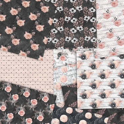 24 Sheets 6in Flowers Scrapbook Paper Pad (24 Count)