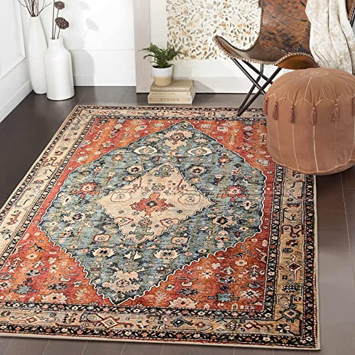 Felice Boho Tribal 3x5 Washable Entry Throw Rugs for Bedroom (15 Sq Ft)