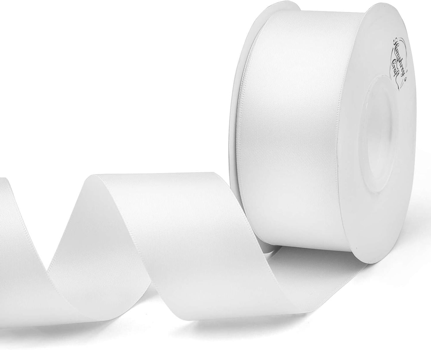Humphrey's Craft 1-1/2 Inch White Double Faced Satin Ribbon - 25 Yards Variety of Color for Crafts Gift Wrapping DIY Bows Bouquet Decoration Sewing Christmas Tree Wedding and Invitation Card. - Crafty Corner