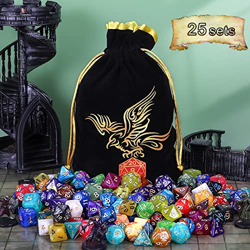 25 Sets Polyhedral Dice (175 Count)