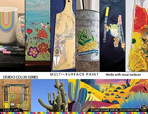 28 Southwestern Colors Acrylic Paint Pens Studio Color Series Markers Set 0.7mm Extra Fine Tip (28 Count)