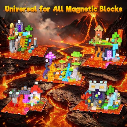 8PCS Magnetic Blocks Base Plates for Kids