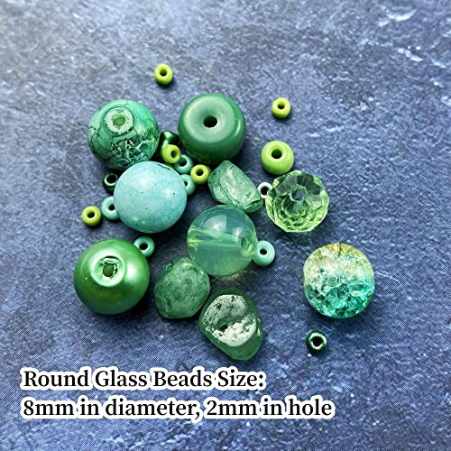 Assorted Glass Resin Beads Multi Size Colors Smooth Cracked Gravel Millet Spacer Beads for Bracelets Necklace Earring DIY Jewelry Making Craft