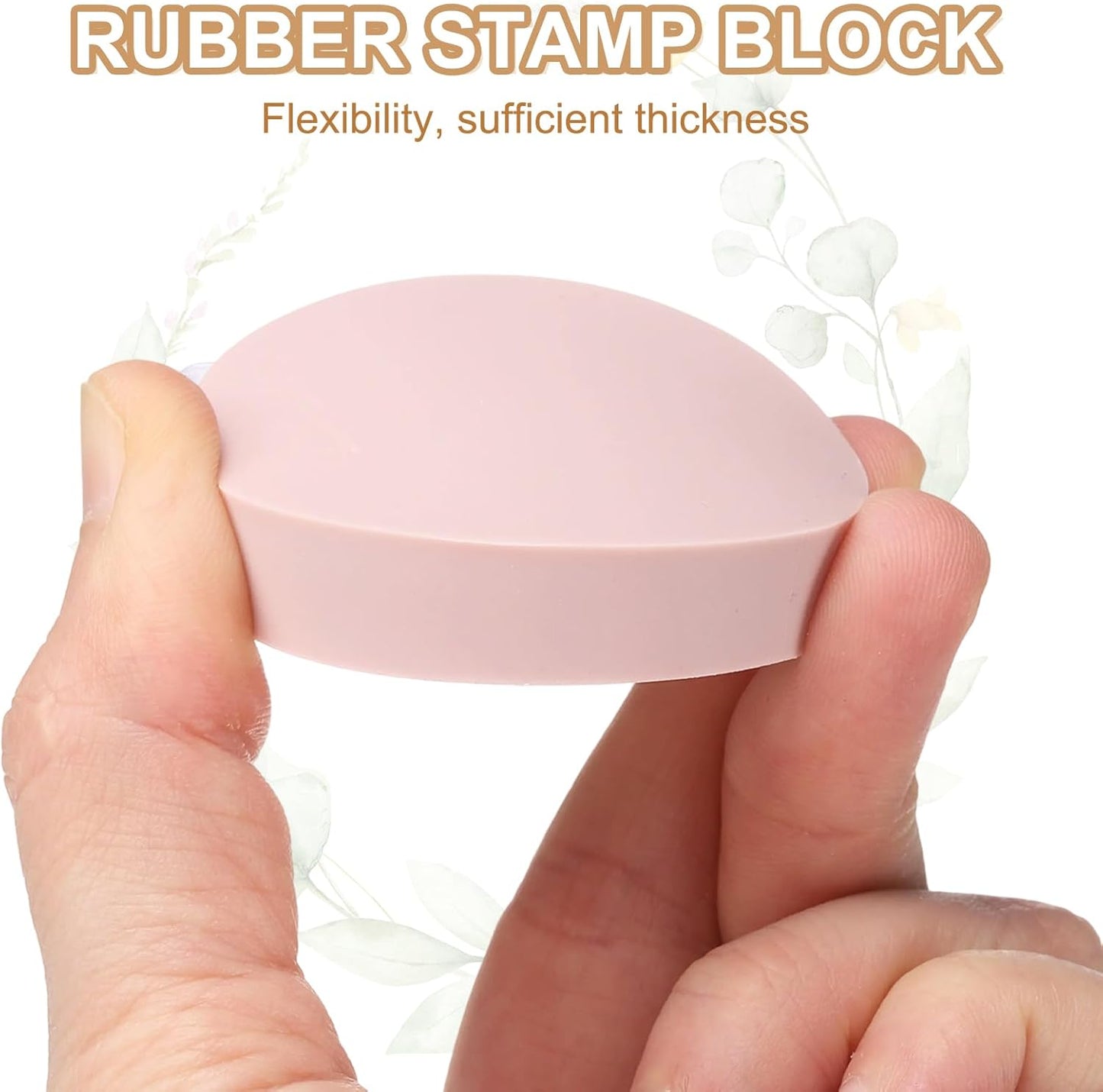 PATIKIL 4Pcs 2" Rubber Carving Blocks, Soft Linoleum Art Carving Block Round Crafts Stamp Making for Printmaking Stamps Carving Supplies, Pink