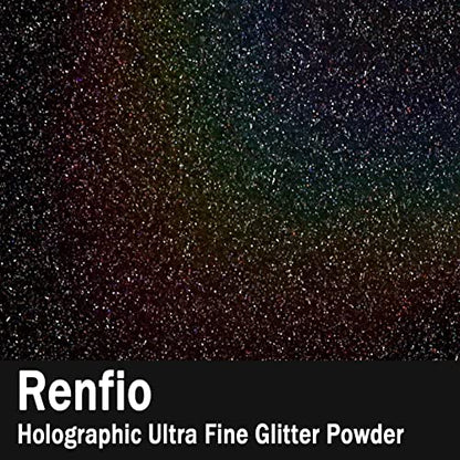 Holographic Ultra Fine Black Glitter Powder Metallic Resin Glitter