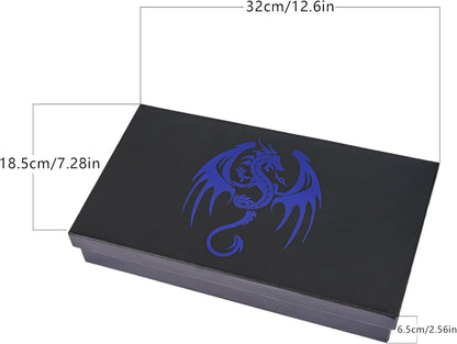D&D Dice Storage Box 4 in 1 Portable Dice Case, RPG DND Rolling Tray Leather Box for Role Playing Games and Other Tabletop Game