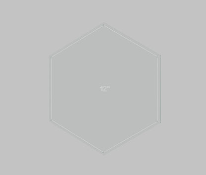 Hexagon Quilting Template Set - 1", 2", 3", 4", 5", 6", 7", 8", 9", 10", 11", 12" with 1/4" Seam Allowance - Durable Acrylic Templates for Quilting, Patchwork, Crafting, & Sewing Projects