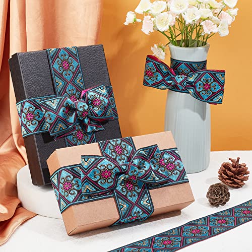 2 Inch Embroidered Woven Ribbon