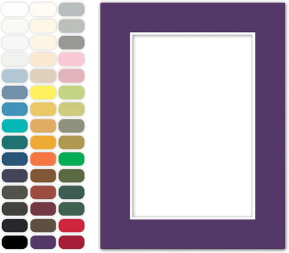 Poster Master Violet Matboard – 4-Ply Acid-Free Picture Mat Board with 45° Beveled Cut, Made in USA, Custom Cut to Any Size, 1/16" Thickness for Framing & Displays