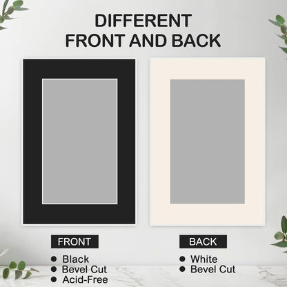 Prudiut 15 Pack 4x6 Black Picture Mats, Frame Mattes for 3x5 Pictures Display Photo Frame Mat Core Bevel Cut Mat Board Show Kit for Photos, Prints, Artworks