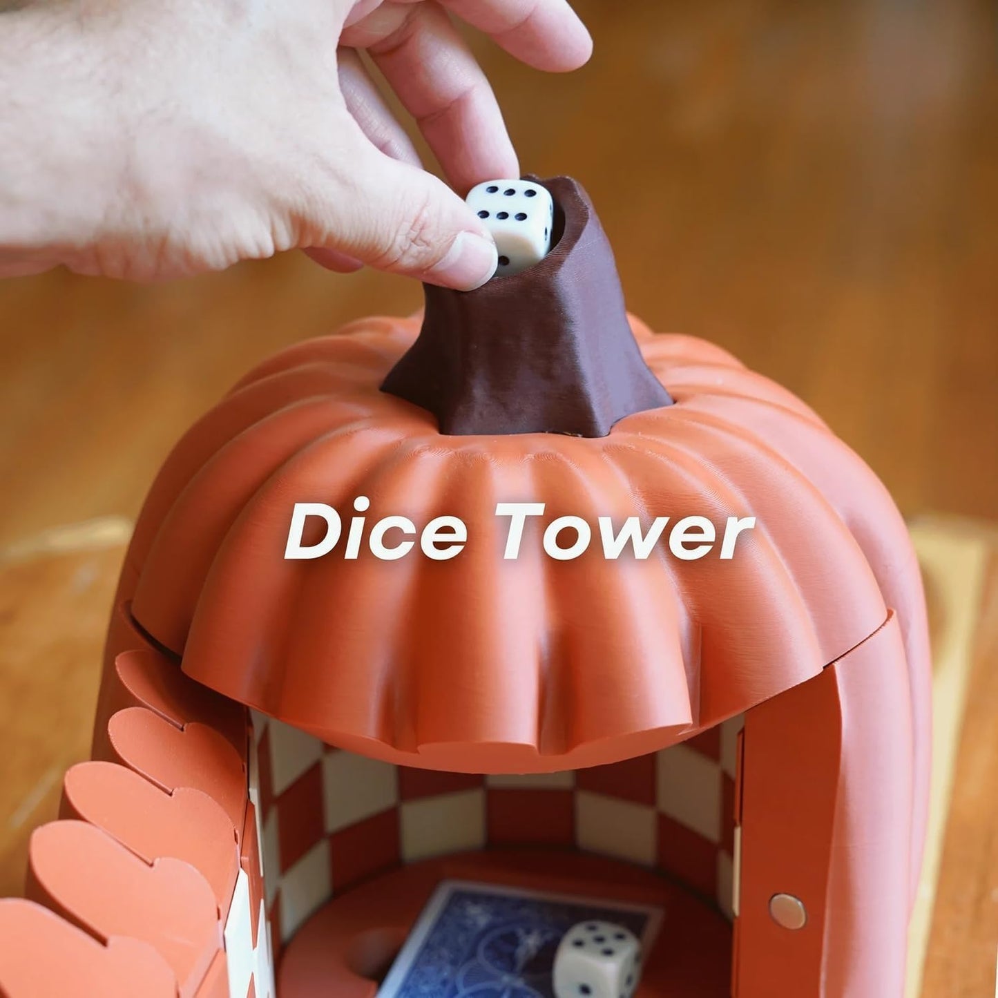 Pumpkin Game Set: Magnetic Chess Checkers, Dice Tower, Cribbage, Card Holder, Forgecore Gourd Games, Gourd Gambit Pumpkin Chess Expansion Pack, 3D Printing Portable Adult Pumpkins Board Game Set(#1)