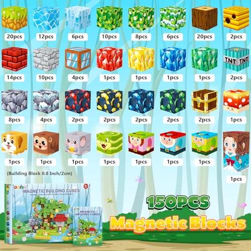 150PCS Magnetic Blocks (150 Count)