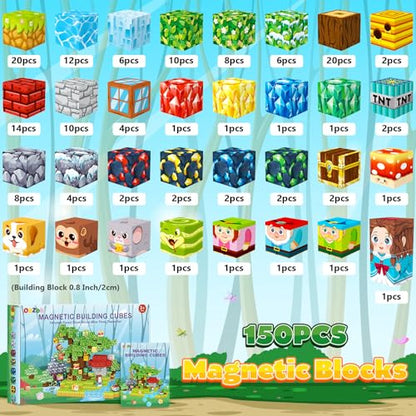 150PCS Magnetic Blocks (150 Count)