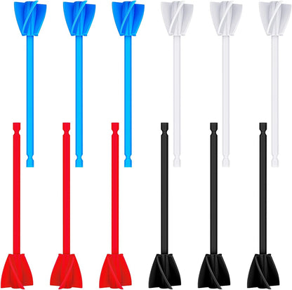 12 Pieces Epoxy Mixer Attachment for Drill Helix Paint Mixer Reusable Paint Stirrers Drill Attachment for Resin for Jewelry Resin Casting Molds (Red, Blue, Black, White)