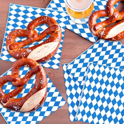 48 Pieces Oktoberfest Paper Napkins Disposable Oktoberfest Party Napkins Oktoberfest Cocktail Dinner Napkin Set 13" x 13" Unfolded Oktoberfest Tableware Napkins for Oktoberfest Party Supplies (48 Count)