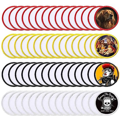 60 Pieces 4 Colors Round Patch Iron (60 Count)