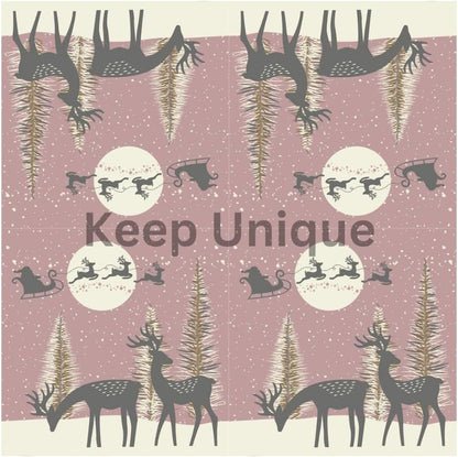 20-ct 13x13 Christmas Paper Decoupage Napkins, 3-Ply Servilletas Tissue Napkin for Dinner and Parties, Disposable Napkins (Santa Sleigh)