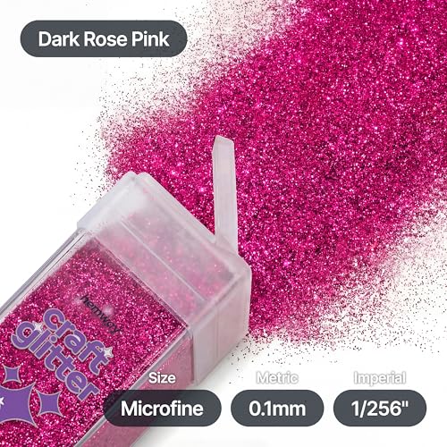 Craft Glitter Shaker Dark Rose Pink 110g Microfine (3.8 Ounce)