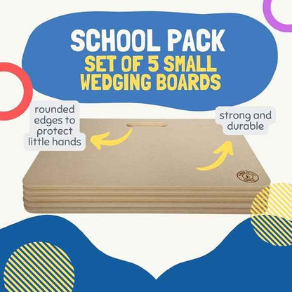 Penguin Pottery School & Studio Pack - Specialty Premium Portable Clay Wedging Board with Built-in Handle for Pottery - For Crafts Arts Ceramics Pottery Tools, Small (Set of 5)