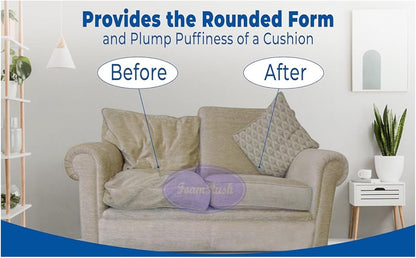 FoamRush 1" x 24" x 24" Seat Cushion Foam with Batting/Dacron (Cushion Seat Replacement) Made in USA - Crafty Corner