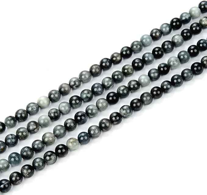 70pcs Adabele Natural Eagle Hawk's Eye Quartz Healing Gemstone 10mm Round Loose Beads Gem Stone Spacer for DIY Craft Jewelry Making GE4-10
